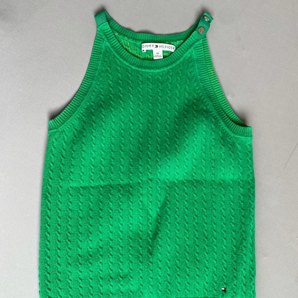 Bright green tommy sweater tank!